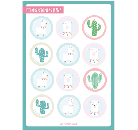 Stickers plancha Llama 12s 1u